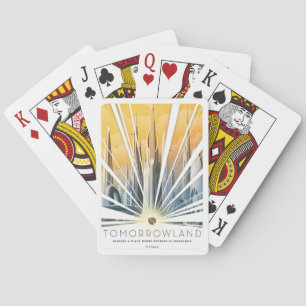 Tomorrowland City Poster Playing Cards