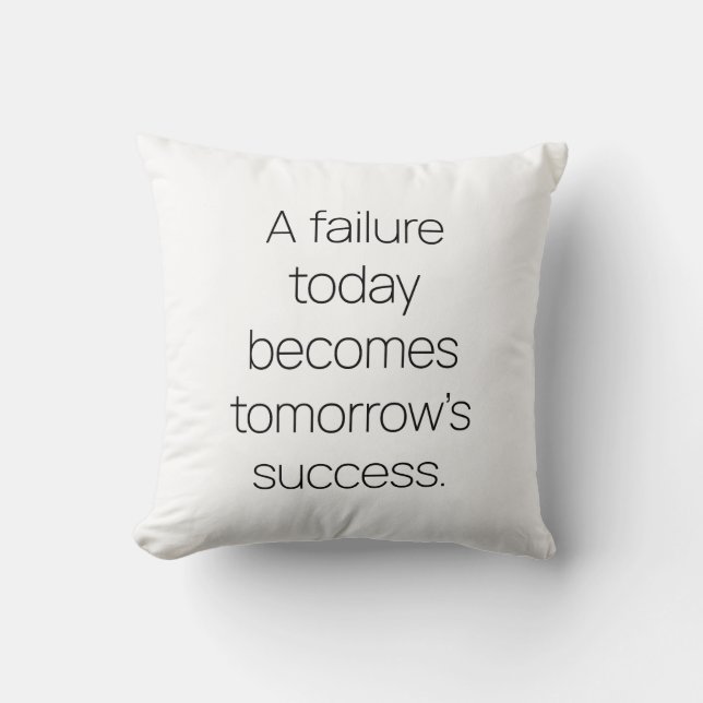 Tomorrow's Success Throw Pillow (Front)