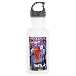 Tomorrow's Way Today Retro Future Art 532 Ml Water Bottle