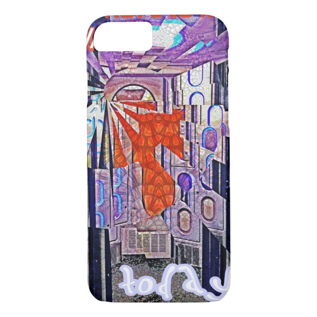 Tomorrow's Way Today Retro Future Art Case-Mate iPhone Case (Back)