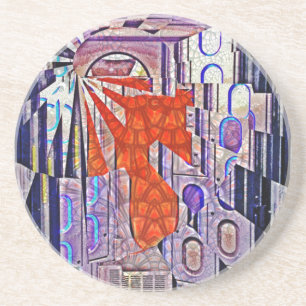 Tomorrow's Way Today Retro Future Art Coaster