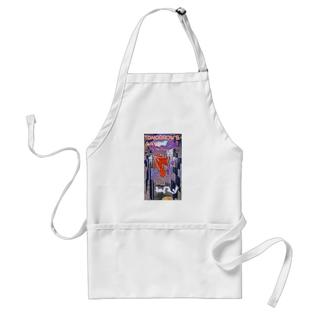 Tomorrow's Way Today Retro Future Art Standard Apron (Front)