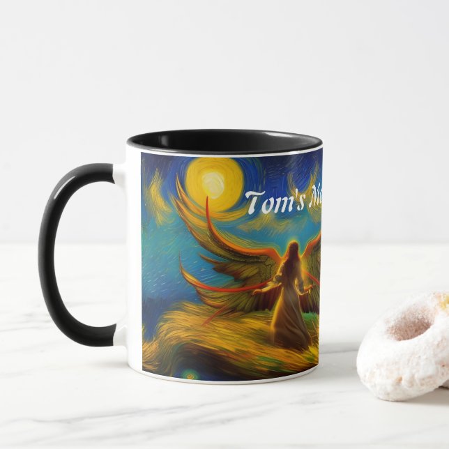 Tom's Morning Coffee Personalized Customizable Mug (With Donut)