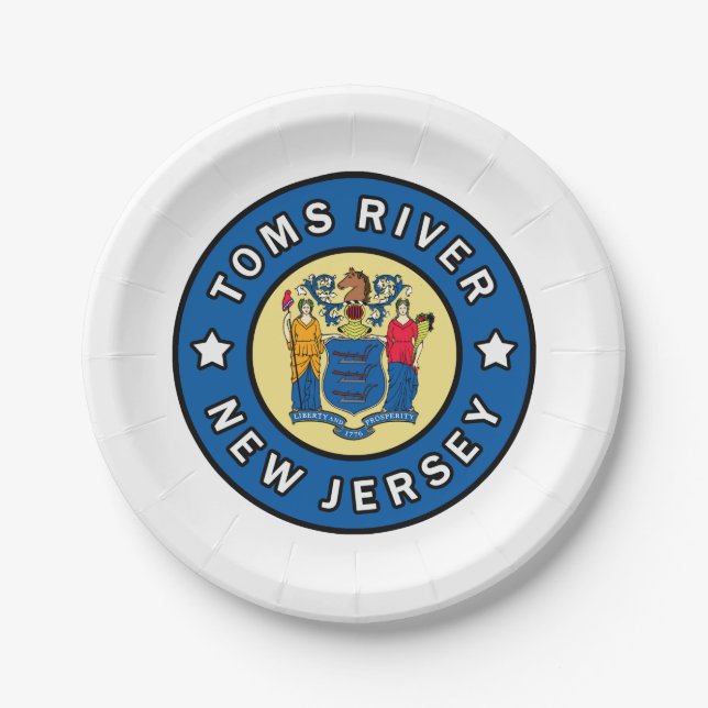 Toms River New Jersey Paper Plate (Front)