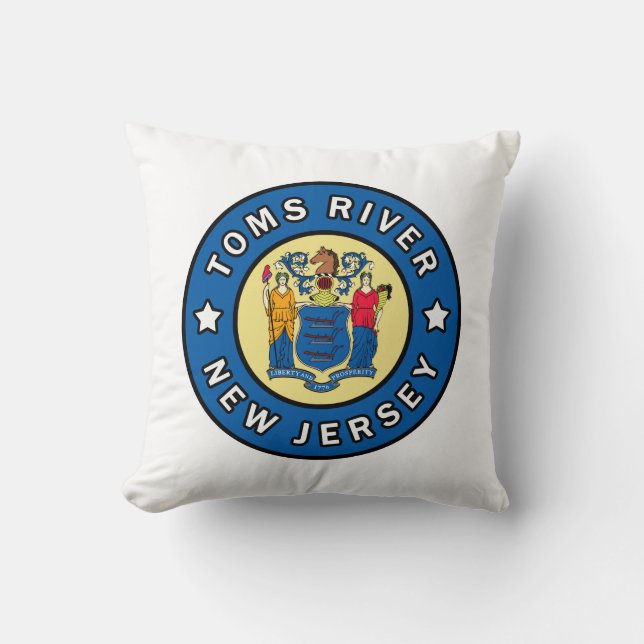 Toms River New Jersey Throw Pillow (Front)