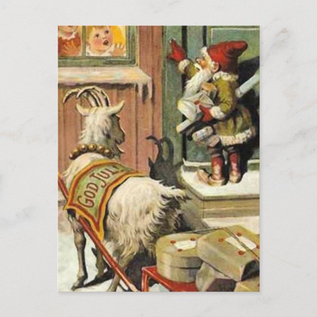 Tomte Nisse, aka Santa Clause Holiday Postcard (Front)