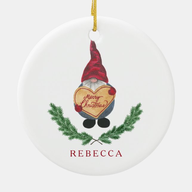 Tomten Christmas Ornament (Back)