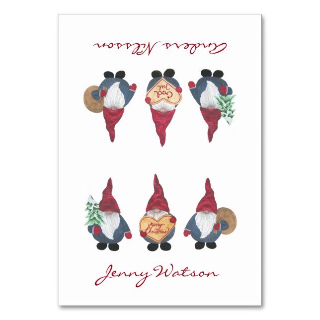 Tomten Folded Table Card (Front)