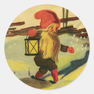 Tomten round stickers