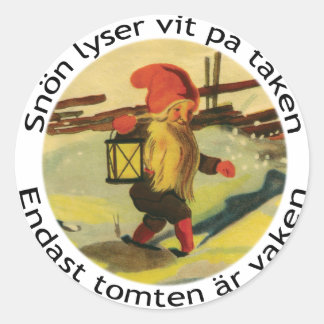 Tomten stickers with Viktor Rydberg poem