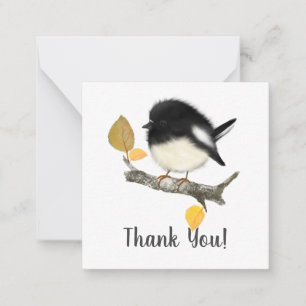 Tomtit Bird  Flat Thank You Note Card