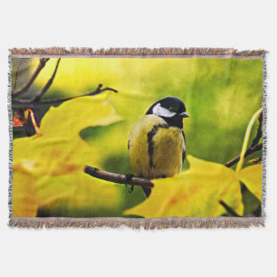 Tomtit - Dressed To The Season Throw Blanket
