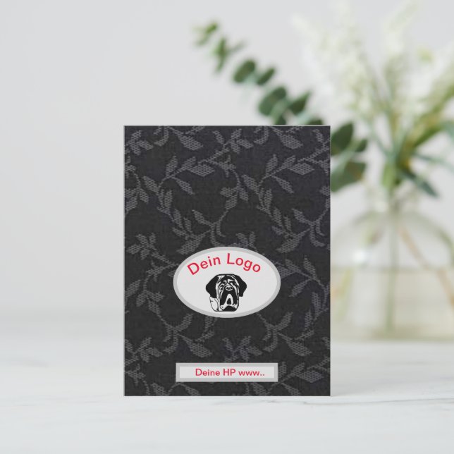 Ton image Mastiff Bulldog Logo Carte postale (Debout devant)