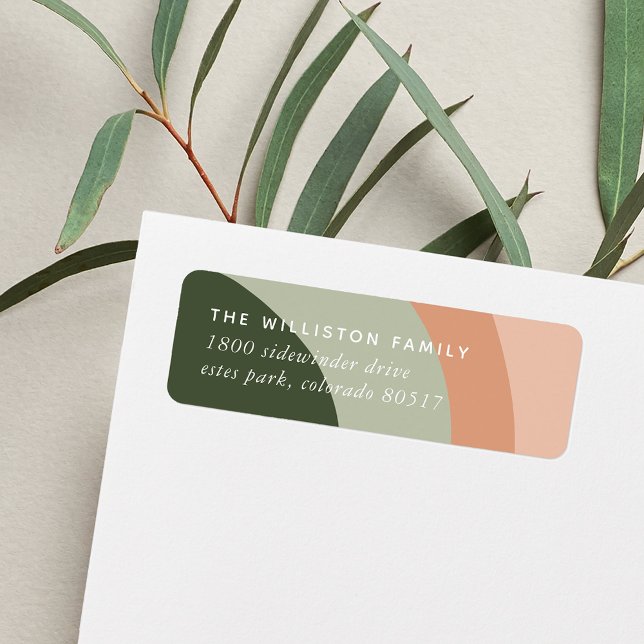 Tonal Stripes Modern Return Adresse Label (Créateur téléchargé)