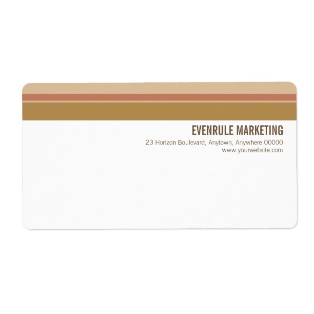 Tonal Stripes Shipping Label (Front)