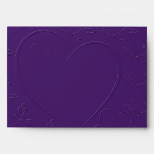 Tonalité violette sur ton Enveloppe Coeurs liés