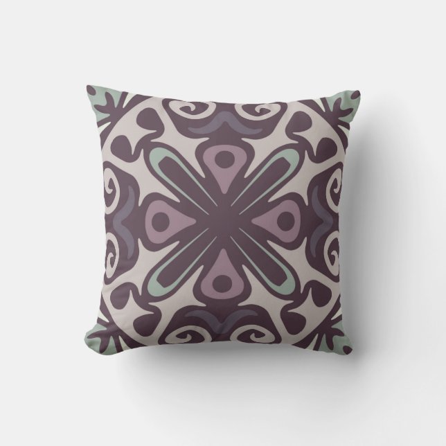 Tonalités de coussin de motif de pourpre et de (Recto)