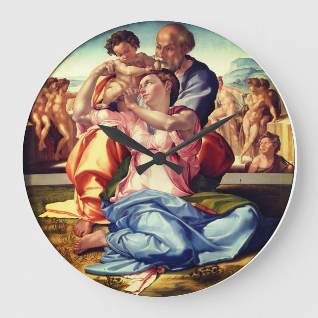 Tondo Doni - Michelangelo Buonarotti Large Clock (Front)
