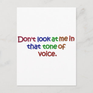 Tone of Voice Postcard