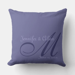Tone on Tone Monograms Throw Pillow