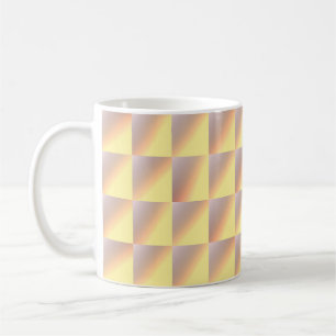 Tone-on-tone squares. coffee mug