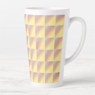 Tone-on-tone squares. latte mug