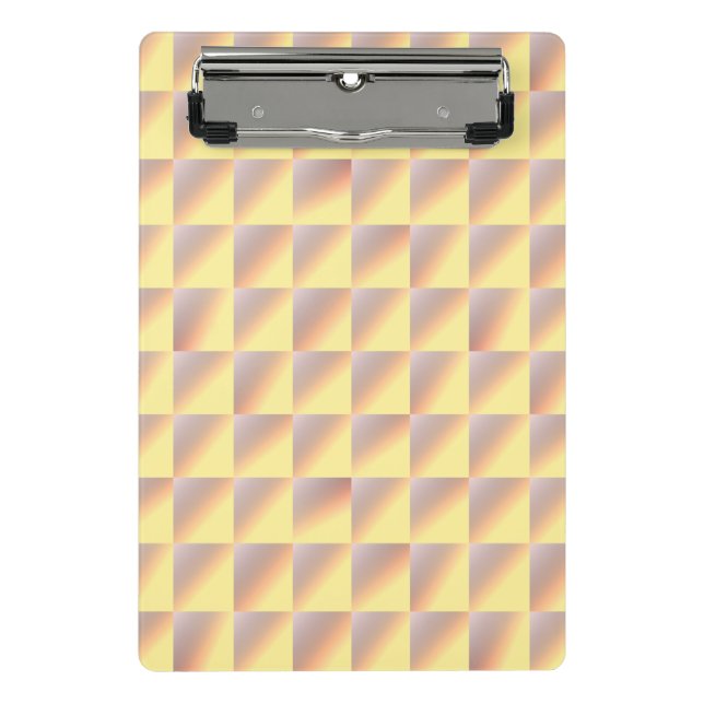 Tone-on-tone squares. mini clipboard (Front)