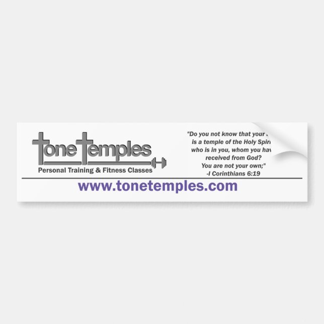Tone Temples Bumper Sticker (Front)