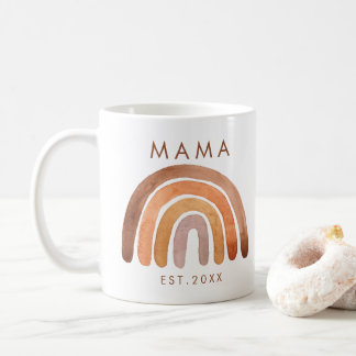 Tone Terme Boho Arc-en-ciel maman café Mug
