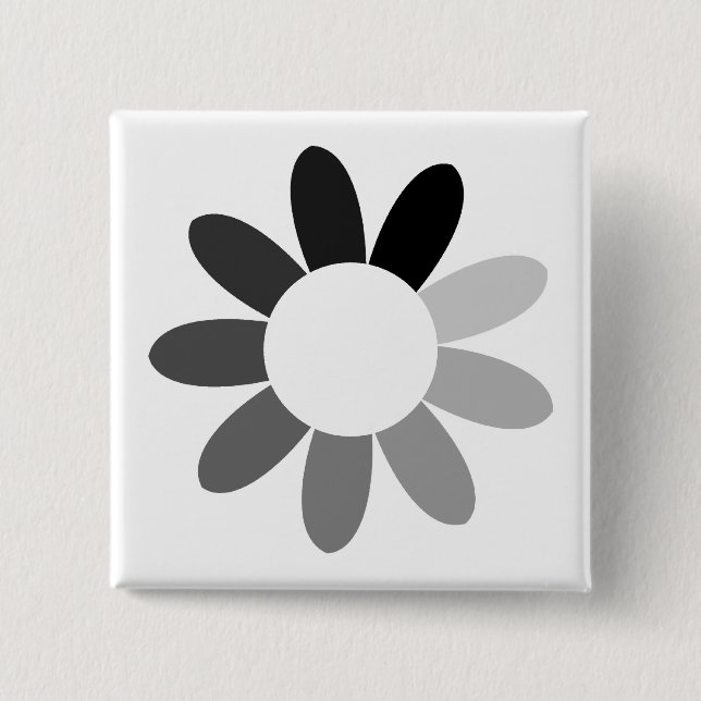 toneflower(colour) 2 inch square button (Front)