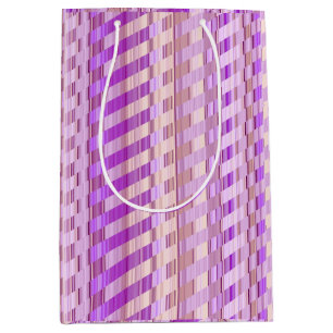 Tones of Purple Stripes Medium Gift Bag