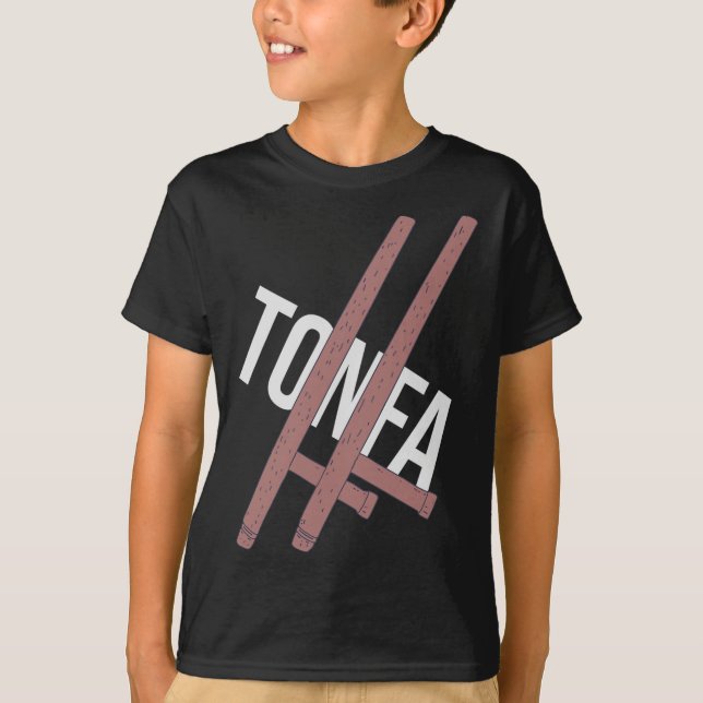 Tonfa - Tong Fa Pair - Okinawan Fighting  T-Shirt (Front)