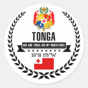 Tonga Classic Round Sticker