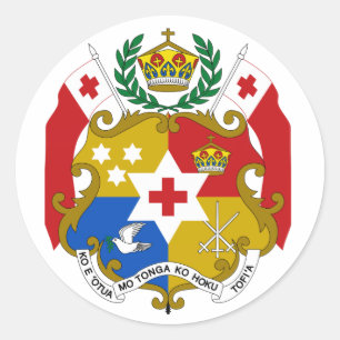 Tonga Coat of Arms Classic Round Sticker