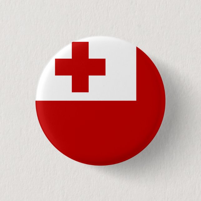 Tonga Flag 1 Inch Round Button (Front)