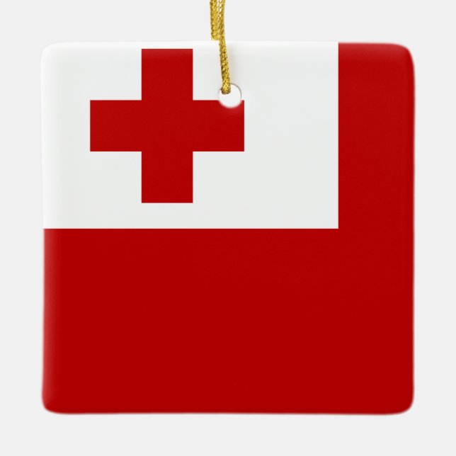 Tonga Flag  Ceramic Ornament (Front)