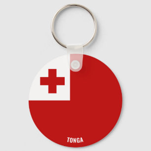 Tonga Flag Charming Patriotic Keychain
