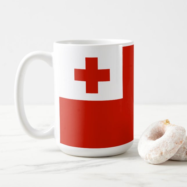 Tonga flag coffee mug (With Donut)