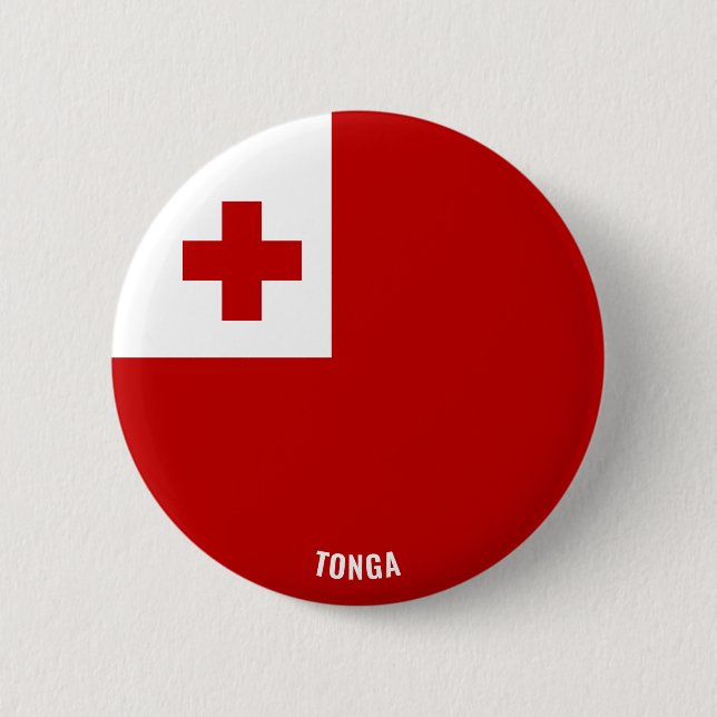 Tonga Flag Cute Patriotic 2 Inch Round Button (Front)