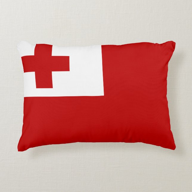 Tonga Flag Decorative Pillow (Front)