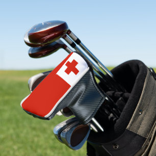 Tonga flag golf head cover