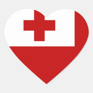 tonga flag heart sticker