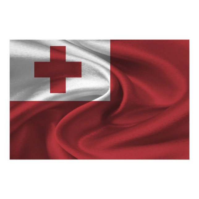 Tonga Flag Photo Print (Front)
