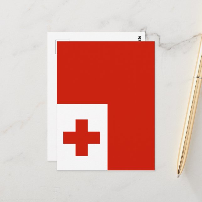 Tonga flag postcard (Front/Back In Situ)