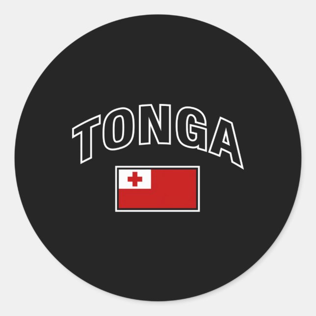 Tonga Flag Proud Tongan Classic Round Sticker (Front)