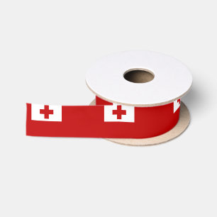 Tonga Flag & Tonga travel, holiday/sports Satin Ribbon