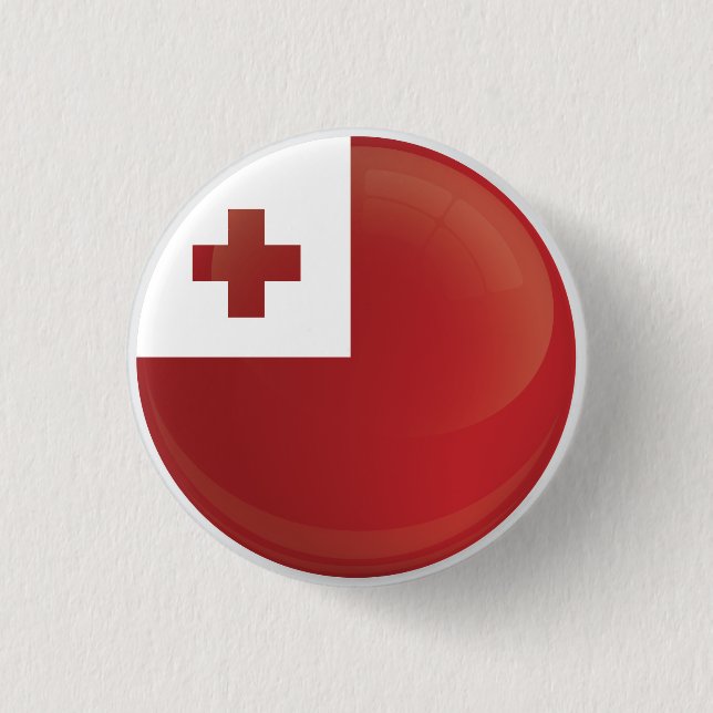 Tonga  Round Icon Flag 1 Inch Round Button (Front)