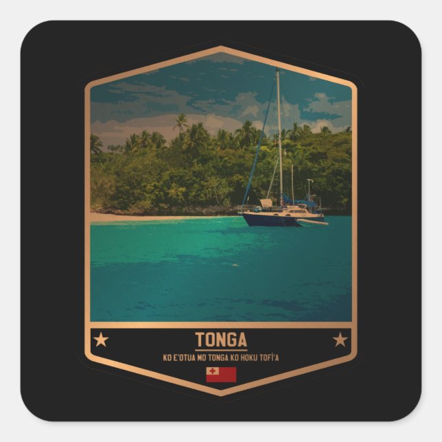 Tonga Square Sticker (Front)