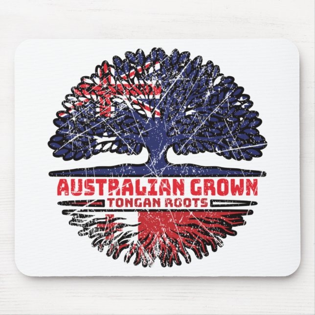 Tonga Tongan Australian Australia Tree Roots Flag Mouse Pad (Front)