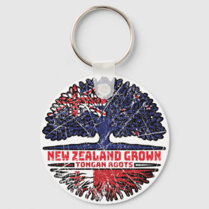 Tonga Tongan New Zealander New Zealand Tree Roots Keychain